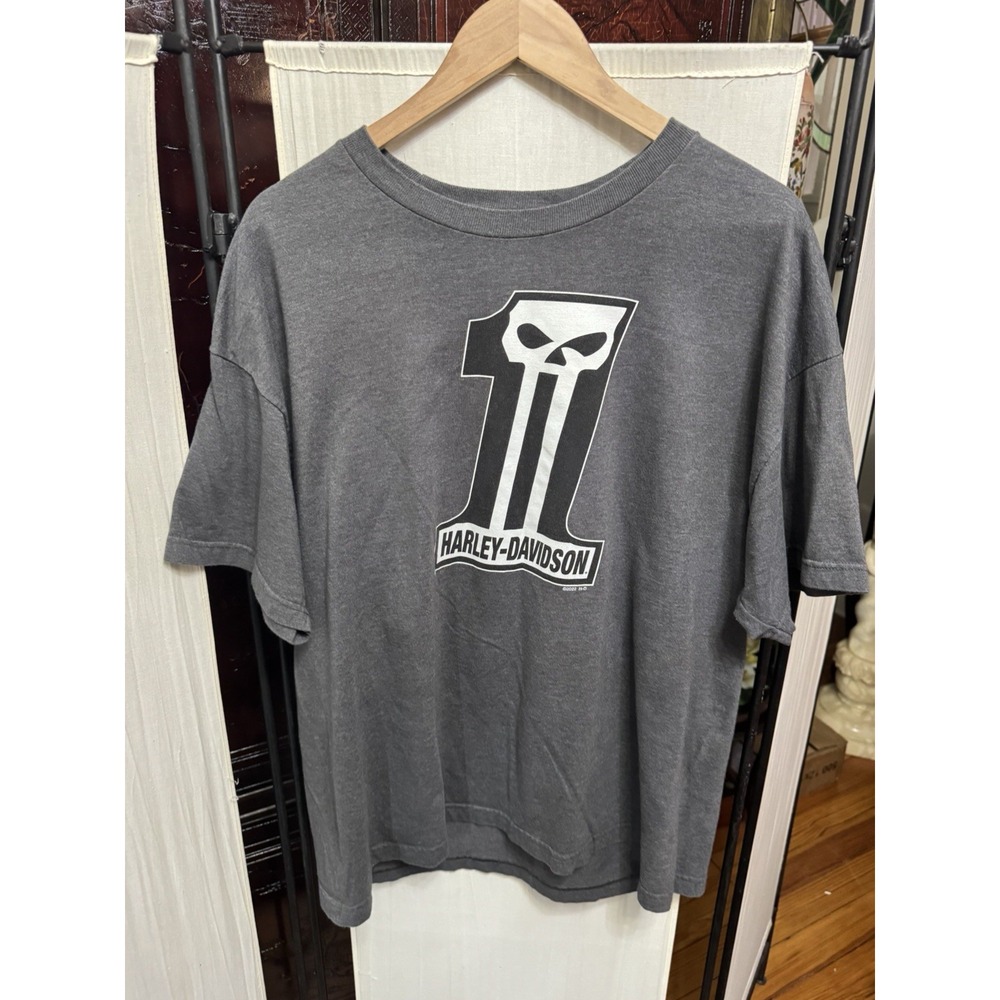Harley Davidson Mens XL Gray Gateway St Louis Skull Graphic T Shirt